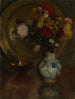Stillleben mit Blumen, Vasen aus Messing und einer Delft-Kanne - Louis Eysen — Ansicht des Kunstwerks