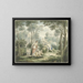 Landschaftsbild mit Athene, die einen alten Mann krönt, und Venus und Adonis - Louis Fabritius Dubourg — gerahmtes Bild an der Wand