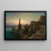 Ansicht des Nemi-Sees in den albainischen Hügeln bei Rom - Louis Gurlitt — gerahmtes Bild an der Wand