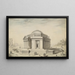 Tempel Sechseck in einer italienischen Landschaft - Louis Gustave Taraval — gerahmtes Bild an der Wand