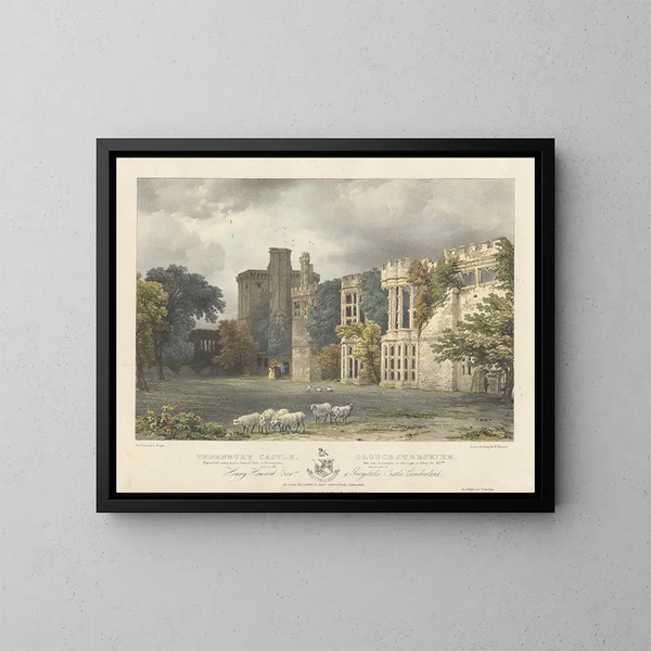 Château de Thornbury, Gloucestershire - Louis Haghe — gerahmtes Bild an der Wand