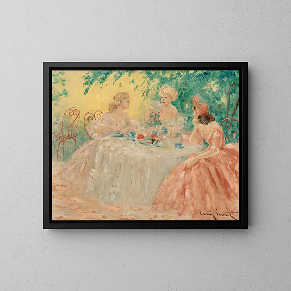 Vertraute geteilte - Louis Icart — gerahmtes Bild an der Wand