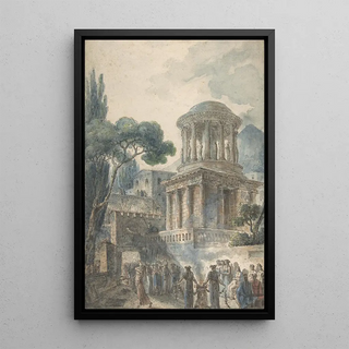 Louis Jean Desprez - Ancient Scene with a Funeral Ceremony for an Actor.webp