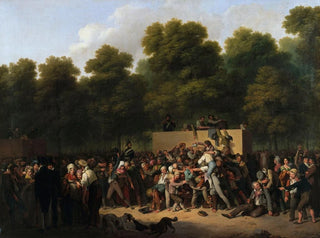 Verteilung von Wein und Lebensmitteln an den Champs-Élysées anlässlich des Königsfestes - Louis Léopold Boilly — Ansicht des Kunstwerks