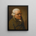 Portrait eines Mannes mit weißen Haaren in Halbfigur mit Brille - Louis Léopold Boilly — gerahmtes Bild an der Wand