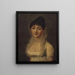 Portrait einer Frau in weißem Kleid - Louis Léopold Boilly — gerahmtes Bild an der Wand