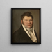Portrait eines Mannes in schwarzer Jacke - Louis Léopold Boilly — gerahmtes Bild an der Wand