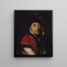 Portrait eines Schauspielers in roter Jacke mit Pelzbesatz - Louis Léopold Boilly — gerahmtes Bild an der Wand