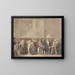 Der Öffentlichkeit im Salon des Louvre, das das Gemälde der Krönung bewundert - Louis Léopold Boilly — gerahmtes Bild an der Wand