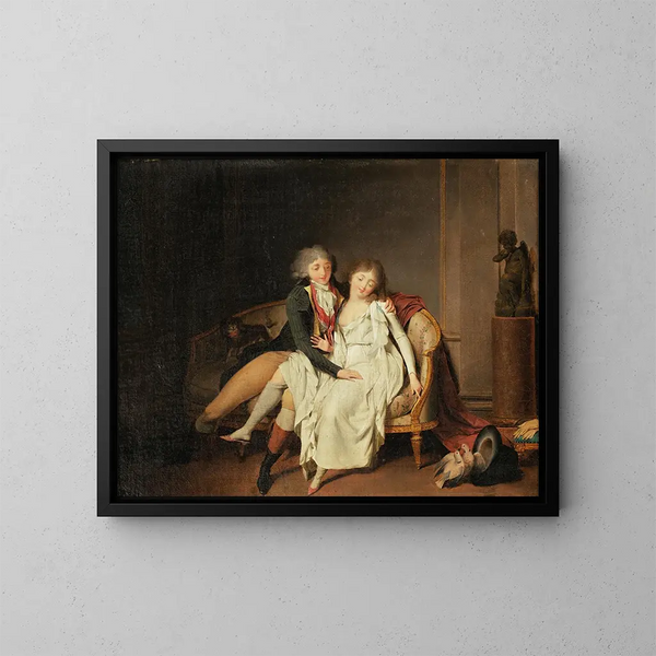 Die Lektion der ehelichen Verbindung - Louis Léopold Boilly — gerahmtes Bild an der Wand