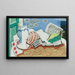 Stillleben mit Zeitung - Louis Marcoussis — gerahmtes Bild an der Wand