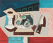 Stillleben mit Granaten und Messer auf einem Beistelltisch - Louis Marcoussis — Ansicht des Kunstwerks