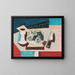 Stillleben mit Granaten und Messer auf einem Beistelltisch - Louis Marcoussis — gerahmtes Bild an der Wand