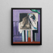 Naturmorte vor dem Balkon - Louis Marcoussis — gerahmtes Bild an der Wand