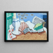 Stillleben mit Zeitung (Konflikt der Fälle) - Louis Marcoussis — gerahmtes Bild an der Wand