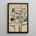 Naturmorte mit Schachbrett - Louis Marcoussis — gerahmtes Bild an der Wand