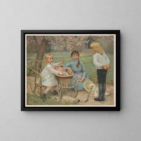 rechts oder links - Louis Prang — gerahmtes Bild an der Wand