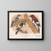 Pic chevelu rouge 1 Erwachsene 2 Jugendliche 3 Rothaariger männlicher Kopf - Louis Prang Co — gerahmtes Bild an der Wand