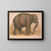 Asiatischer Elefant Elephas indicus - Louis Prang Co — gerahmtes Bild an der Wand