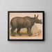 Rhinocéros indien - Louis Prang Co — gerahmtes Bild an der Wand