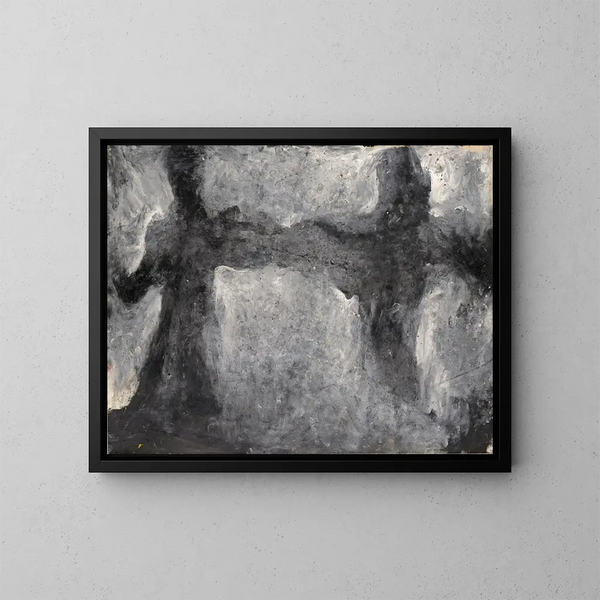 "Vers l'inconnu, il est mort" - Louis Soutter — gerahmtes Bild an der Wand