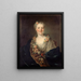 Portrait von Frau Doyen geborene de la Planche, Schwägerin des Malers Doyen - Louis Tocqué — gerahmtes Bild an der Wand