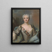 Portrait einer Dame - Louis Tocqué — gerahmtes Bild an der Wand