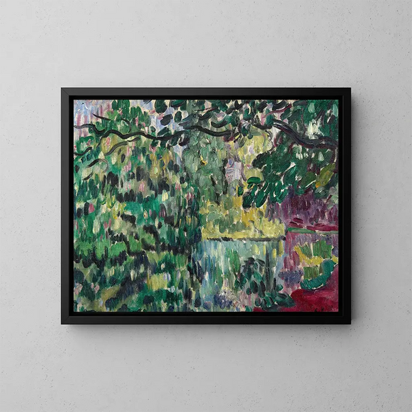 Flussufer mit Bäumen - Louis Valtat — gerahmtes Bild an der Wand
