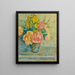 Blumenstrauß aus Rosen und Mimosen - Louis Valtat — gerahmtes Bild an der Wand