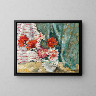 Louis Valtat - Bouquet devant une tenture verte.webp