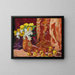 Blumenstrauß aus der braunen Krug und Äpfeln - Louis Valtat — gerahmtes Bild an der Wand