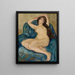 Frau nackt am blauen Sessel - Louis Valtat — gerahmtes Bild an der Wand