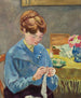 Frau strickend - Louis Valtat — Ansicht des Kunstwerks