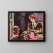 Junge Frau beim Nähen - Louis Valtat — gerahmtes Bild an der Wand
