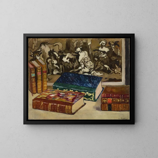 Les Livres et la gravure - Louis Valtat — gerahmtes Bild an der Wand