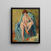 Akt mit roten Hausschuhen - Louis Valtat — gerahmtes Bild an der Wand