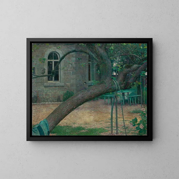 Ein Gartenecke - Louis Welden Hawkins — gerahmtes Bild an der Wand