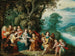 Die Heilige Familie mit Musikanten im Landschaftsbild - Louis de Caullery — Ansicht des Kunstwerks