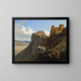 Ansicht des Castello di San Giuliano bei Trapani, Sizilien - Louise-Joséphine Sarazin de Belmont — gerahmtes Bild an der Wand