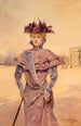 Elegantes Gemälde Place de la Concorde - Louise Abbema — Ansicht des Kunstwerks