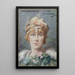 Portrait von Sarah Bernhardt 1844-1923 in der Rolle der Adrienne Lecouvreur - Louise Abbema — gerahmtes Bild an der Wand