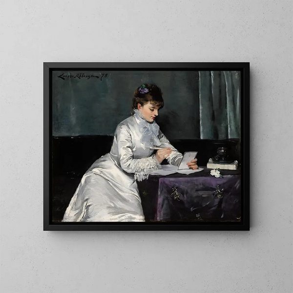 Portrait von René Delmas de Pont-Jest - Louise Abbema — gerahmtes Bild an der Wand