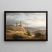 Landschaft mit Berg und Ruine - Louwrens Hanedoes — gerahmtes Bild an der Wand