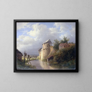 Die alte Burg - Louwrens Hanedoes — gerahmtes Bild an der Wand
