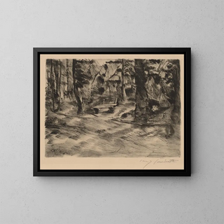Lovis Corinth - Bench in the Woods II Bank im Walde II.webp