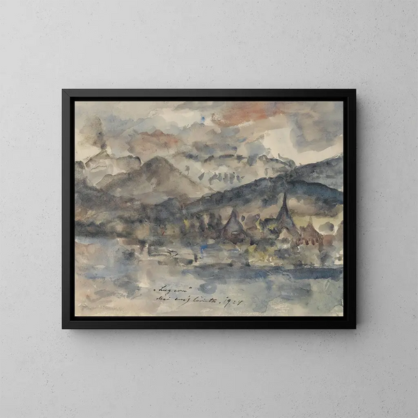Ansicht von Luzern - Lovis Corinth — gerahmtes Bild an der Wand