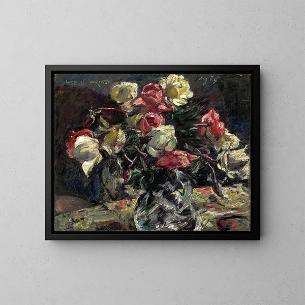 Rosen der Helle - Lovis Corinth — gerahmtes Bild an der Wand