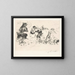 Satyre, eine Nymphe, ein Faun und eine Schweineherde - Lovis Corinth — gerahmtes Bild an der Wand