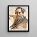 Selbstporträt - Lovis Corinth — gerahmtes Bild an der Wand