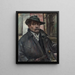 Selbstporträt mit Hut und Mantel - Lovis Corinth — gerahmtes Bild an der Wand